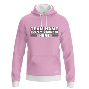 Custom Fully Sublimated Solid E12 Pattern Cameo Pink Performance Sports Pullover Hoodie 09846