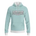 Custom Fully Sublimated Solid J12 Pattern Light Aqua Performance Sports Pullover Hoodie 09854
