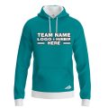 Custom Fully Sublimated Solid J15 Pattern Teal Performance Sports Pullover Hoodie 09856