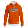Custom Fully Sublimated Solid JJ Pattern Orange Performance Sports Pullover Hoodie 09865