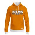 Custom Fully Sublimated Solid KK Pattern Cadmium Orange Performance Sports Pullover Hoodie 09867