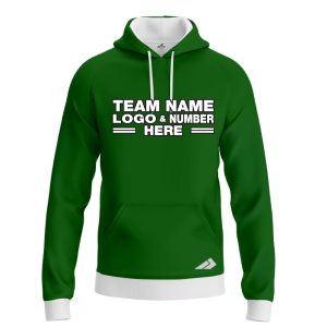 Custom Fully Sublimated Solid L4 Pattern Dark Green Performance Sports Pullover Hoodie 09875