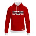 Custom Fully Sublimated Solid LL Pattern Red Performance Sports Pullover Hoodie 09881