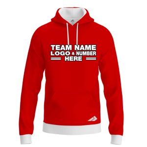 Custom Fully Sublimated Solid II Pattern Blood Red Performance Sports Pullover Hoodie 09883