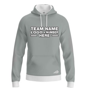 Custom Fully Sublimated Solid N6 Pattern Gray Performance Sports Pullover Hoodie 09887