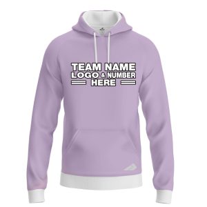 Custom Fully Sublimated Solid Q39 Pattern Pink Lavender Performance Sports Pullover Hoodie 09904