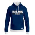 Custom Fully Sublimated Solid QQ Pattern Oxford Blue Performance Sports Pullover Hoodie 09906