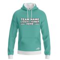 Custom Fully Sublimated Solid S36 Pattern Aqua Green Performance Sports Pullover Hoodie 09919