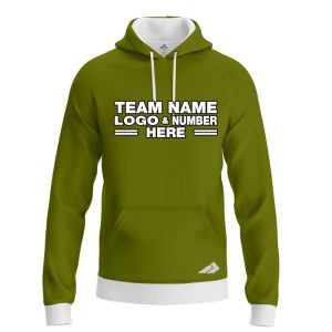 Custom Fully Sublimated Solid T20 Pattern Olive Green Performance Sports Pullover Hoodie 09921