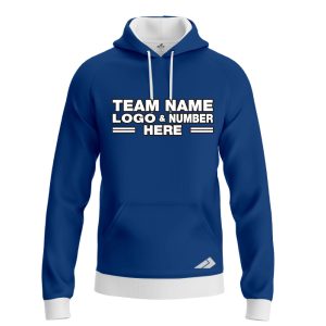 Custom Fully Sublimated Solid V2 Pattern Blue Jay Performance Sports Pullover Hoodie 09925