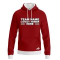 Custom Fully Sublimated Solid W11 Pattern Moroccan Red Performance Sports Pullover Hoodie 09927