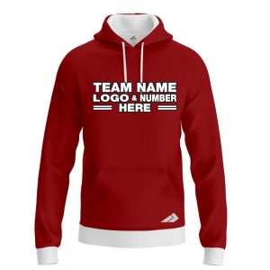 Custom Fully Sublimated Solid W11 Pattern Moroccan Red Performance Sports Pullover Hoodie 09927