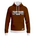 Custom Fully Sublimated Solid W38 Pattern Brown Dark Performance Sports Pullover Hoodie 09929