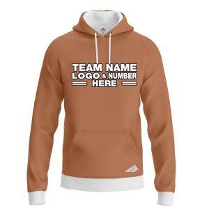 Custom Fully Sublimated Solid Z28  Pattern Brown Sugar Performance Sports Pullover Hoodie 09959