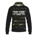 Custom Fully Sublimated USA FLAG Camo Pattern Black Performance Sports Pullover Hoodie 09987