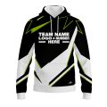 Custom Fully Sublimated Abstract Pattern Black Performance Sports Pullover Hoodie 10005