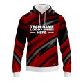 Custom Fully Sublimated High Energy Pattern One Red Performance Sports Pullover Hoodie 10021
