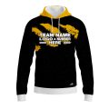 Custom Fully Sublimated Claws Pattern Black Yellow Performance Sports Pullover Hoodie 10025