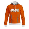 Custom Fully Sublimated Basic Pattern Orange Performance Sports Pullover Hoodie 10039