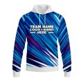 Custom Fully Sublimated Spikes Pattern Blue Performance Sports Pullover Hoodie 10047