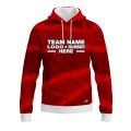 Custom Fully Sublimated Basic Pattern Red Performance Sports Pullover Hoodie 10051