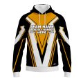 Custom Fully Sublimated BMX Extreme Pattern Black White Yellow Performance Sports Pullover Hoodie 10061