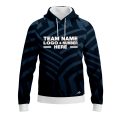 Custom Fully Sublimated Cross Stripes Pattern Dark Blue Performance Sports Pullover Hoodie 10073