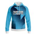 Custom Fully Sublimated Star Pattern Blue Performance Sports Pullover Hoodie 10085