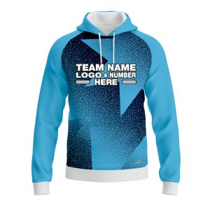 Custom Fully Sublimated Star Pattern Blue Performance Sports Pullover Hoodie 10085