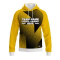 Custom Fully Sublimated Star Pattern Yellow Performance Sports Pullover Hoodie 10087