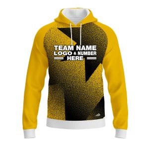 Custom Fully Sublimated Star Pattern Yellow Performance Sports Pullover Hoodie 10087