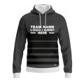 Custom Fully Sublimated Horizontal Stripes Pattern Dark Performance Sports Pullover Hoodie 10139