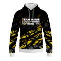 Custom Fully Sublimated Swarm Pattern Black Yellow Performance Sports Pullover Hoodie 10148