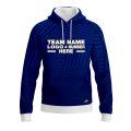 Custom Fully Sublimated Intersecting Pattern Blue Performance Sports Pullover Hoodie 10152
