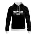 Custom Fully Sublimated Intersecting Pattern Black Performance Sports Pullover Hoodie 10154