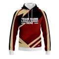 Custom Fully Sublimated Modern Pattern Vintage Red Performance Sports Pullover Hoodie 10164