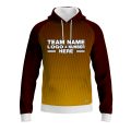 Custom Fully Sublimated Gradient Pattern Orange Performance Sports Pullover Hoodie 10172