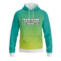 Custom Fully Sublimated Gradient Pattern Aqua Performance Sports Pullover Hoodie 10174