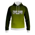 Custom Fully Sublimated Gradient Pattern Green Performance Sports Pullover Hoodie 10176