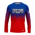 Custom Fully Sublimated USA FLAG Spikes Pattern Red Blue White Performance Long Sleeves  10291
