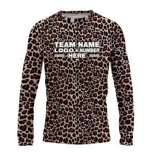 Custom Fully Sublimated Jaguar Animal Print Performance Long Sleeves 10387