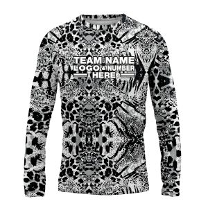 Custom Fully Monochrome Animal Print Performance Long Sleeves 10411