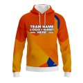 Custom Fully Sublimated Forms Pattern Green Blue Performance Sports Pullover Hoodie 10435