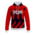 Custom Fully Sublimated Check Pattern Red Blue Performance Sports Pullover Hoodie 10447