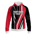 Custom Fully Sublimated Pallets Pattern Pink Black Performance Sports Pullover Hoodie 10443