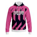 Custom Fully Sublimated Check Pattern Pink Blue Performance Sports Pullover Hoodie 10451