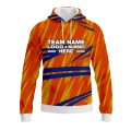 Custom Fully Sublimated Ripped Pattern Orange Blue Yellow Performance Sports Pullover Hoodie 10453