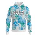 Custom Fully Sublimated Brushes Pattern SkyBlue White Performance Sports Pullover Hoodie 10461