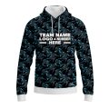 Custom Fully Sublimated Tactical Pattern Blue Gray Black Performance Sports Pullover Hoodie 10479