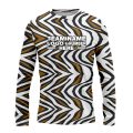 Custom Fully Sublimated Zebra Waves Animal Print Performance Long Sleeves 10507